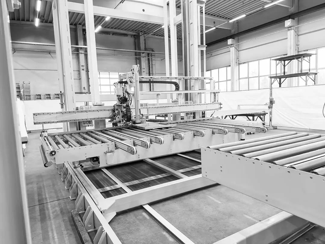 Automatisierte Förder und Produktionsanlage im Anlagenbau der Systema Tech GmbH am Standort Rheda-Wiedenbrück